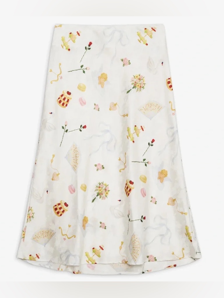 For Love & Lemons Charlise Midi Skirt Xl Nwt